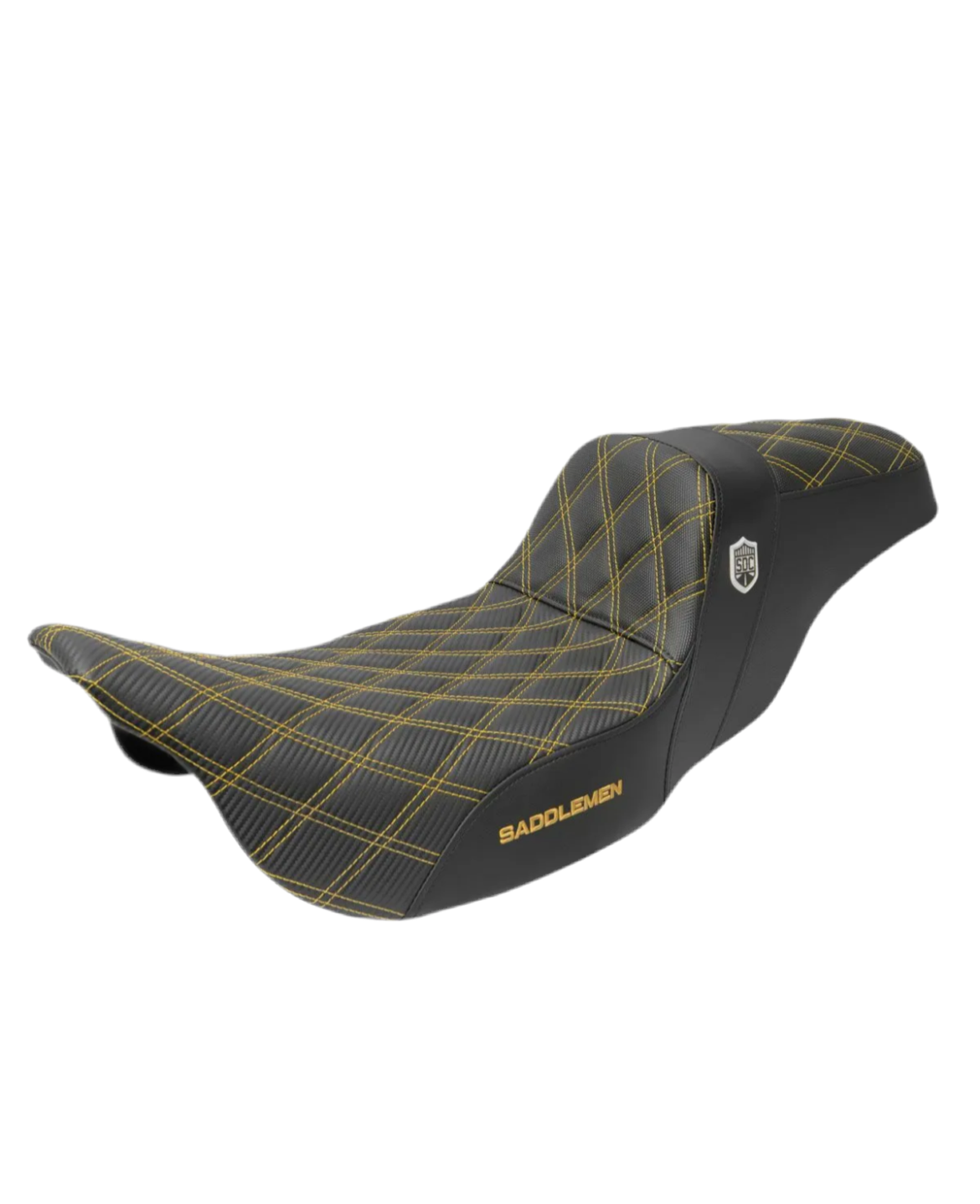 Saddlemen Pro Series SDC Grip seat selkänojalla ”Gold”